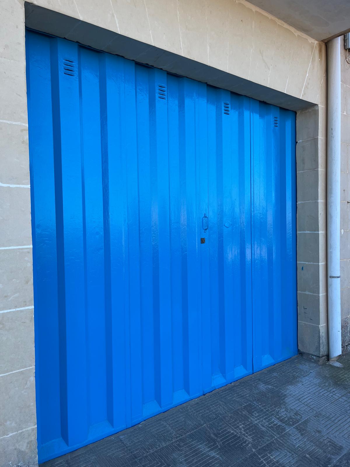 Blue Garage Door