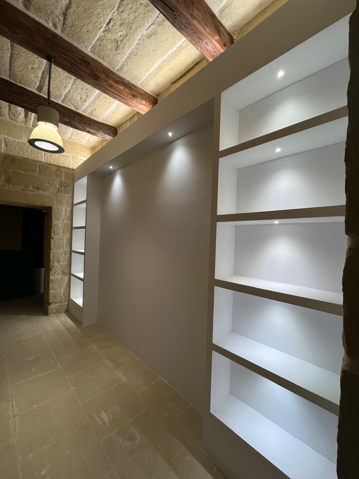Built-In Shelving with Lighting